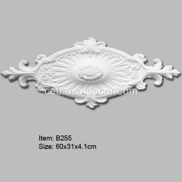 Oval Polyurethane Dekorasyon nga Ceiling Medallion